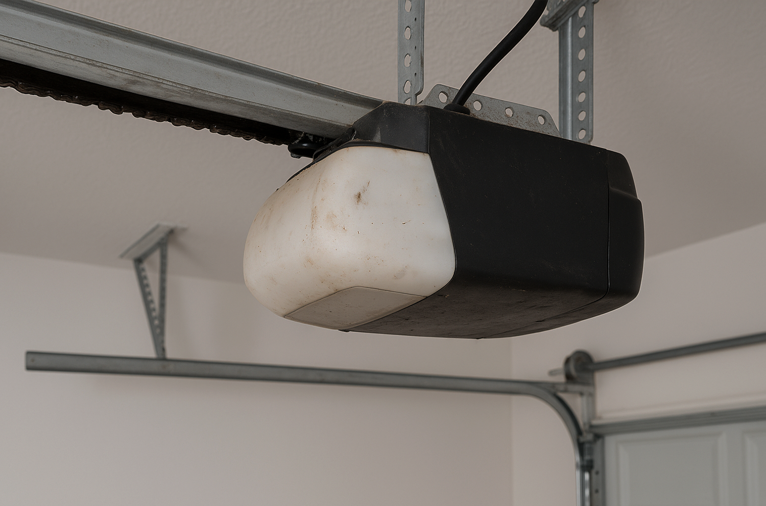 Garage door opener before repair