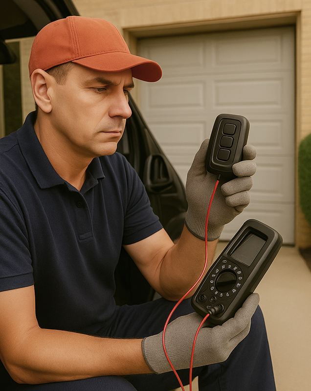 Professional garage door opener repairs team